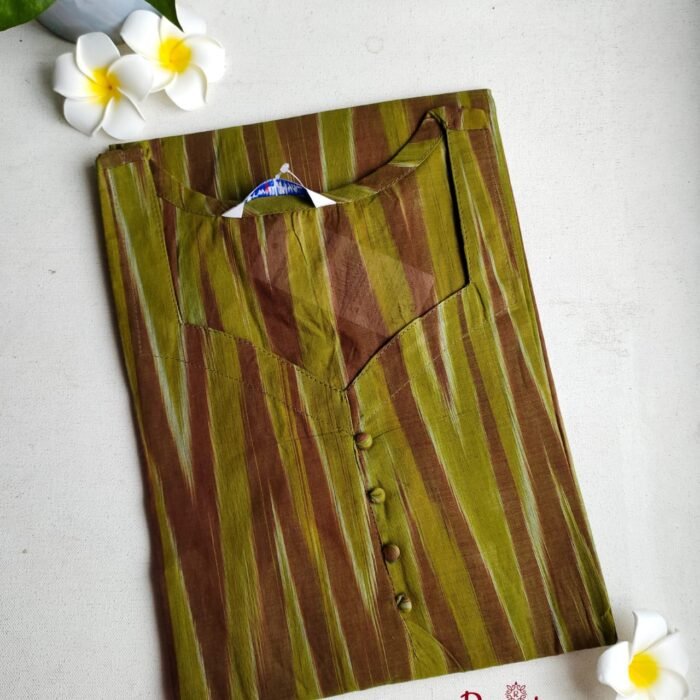 Ikkat cotton kurti