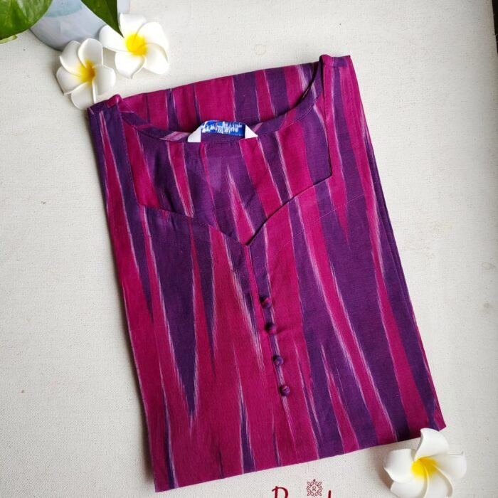 Ikkat cotton kurti