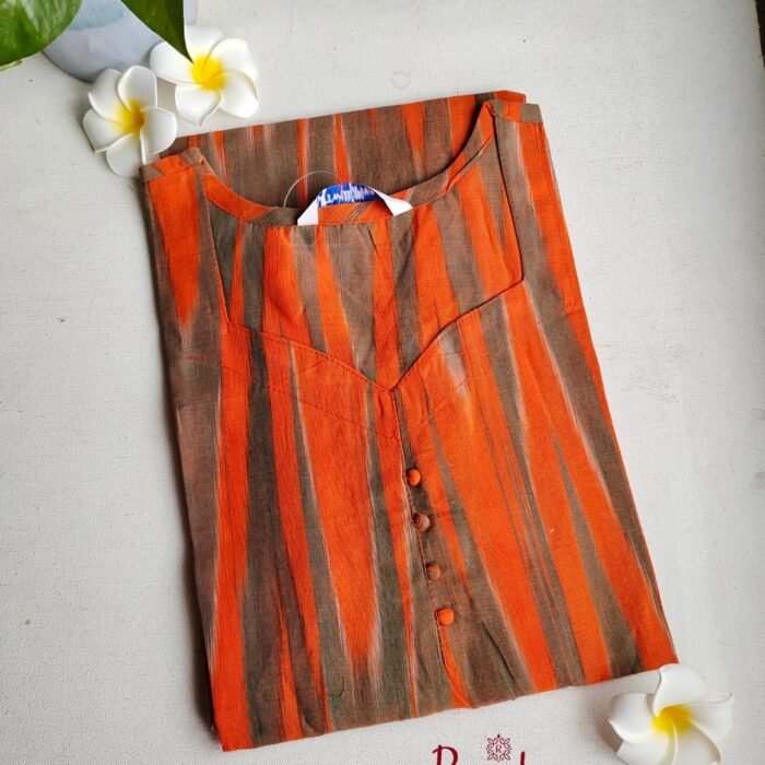 Ikkat cotton kurti