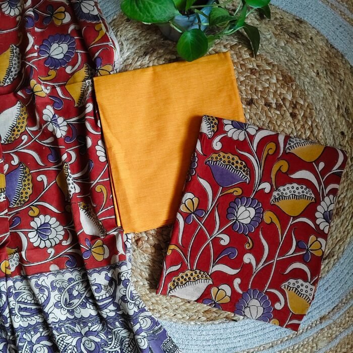 Unstitched Kalamkari Cotton Material