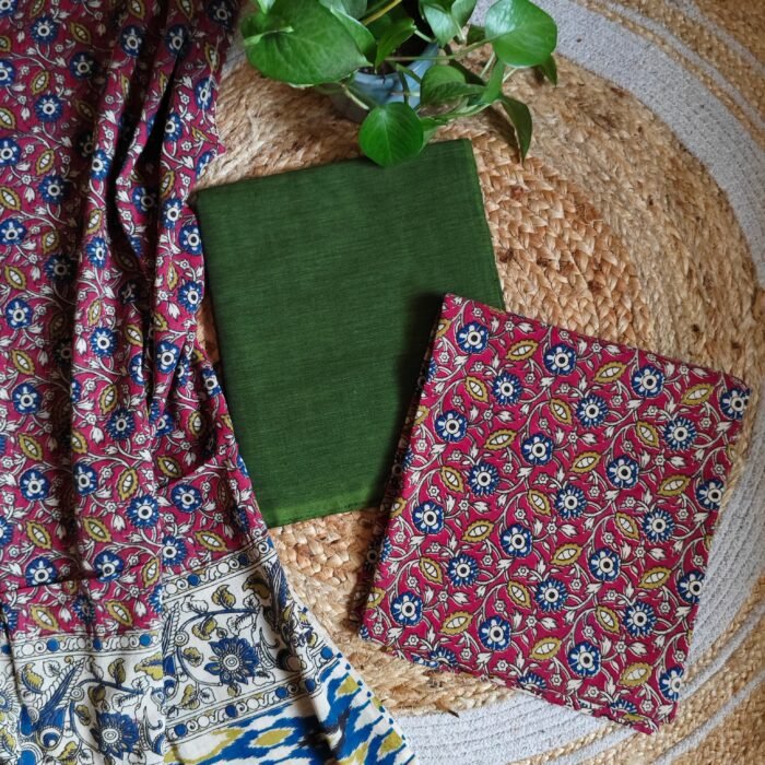 Unstitched Kalamkari Cotton Material