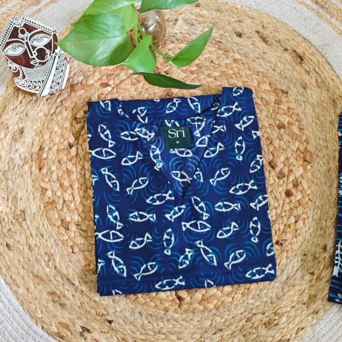 Indigo Cotton Kurti