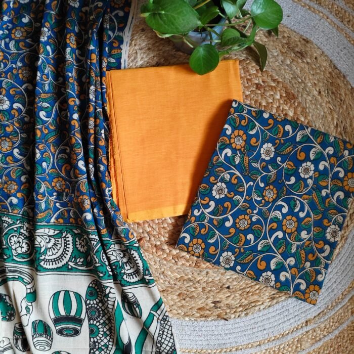 Unstitched Kalamkari Cotton Material