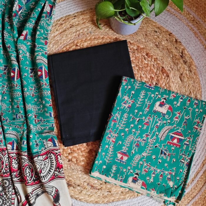 Unstitched Kalamkari Cotton Material