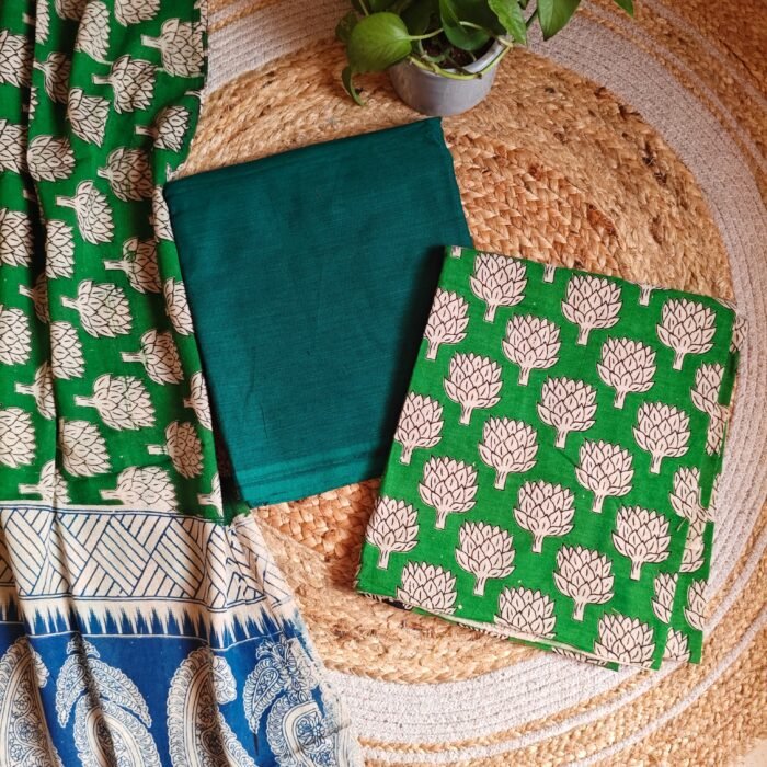 Unstitched Kalamkari Cotton Material