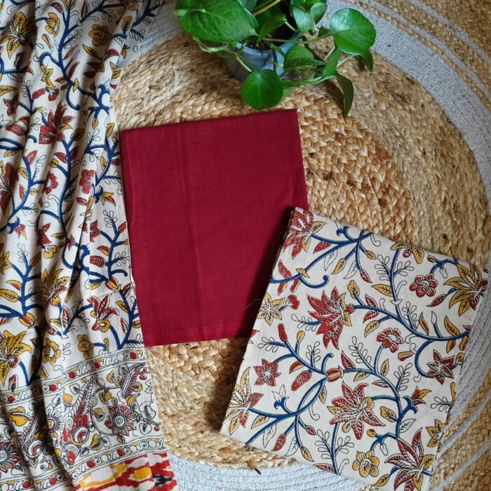 Unstitched Kalamkari Cotton Material