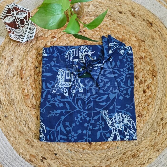 Indigo Cotton kurti