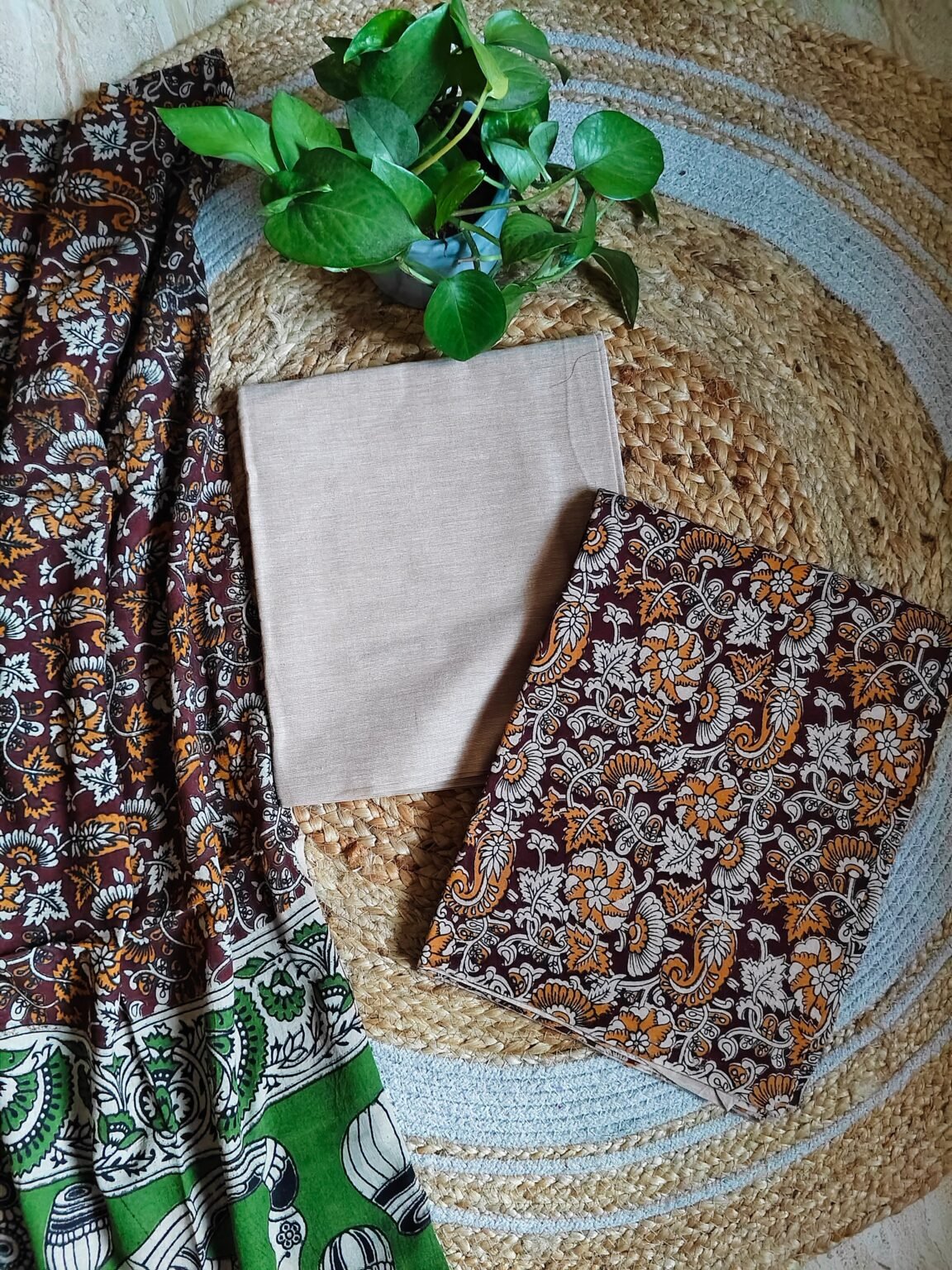 Unstitched Kalamkari Cotton Material