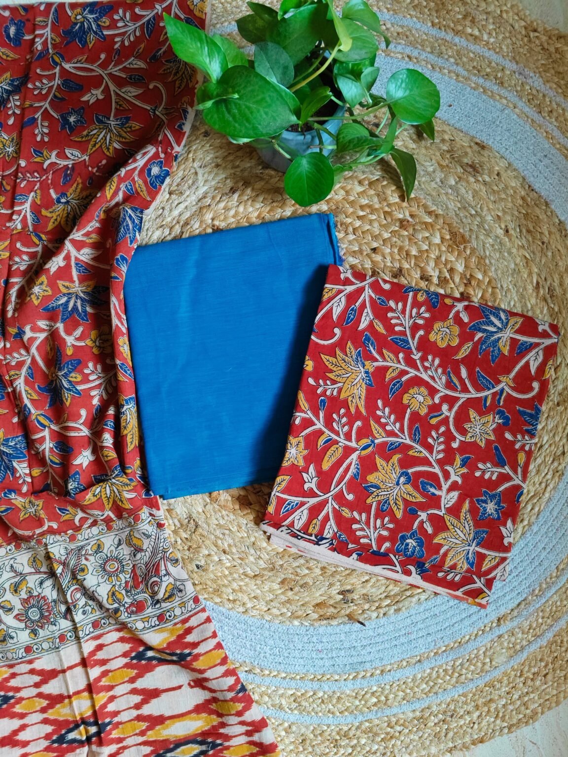 Unstitched Kalamkari Cotton Material